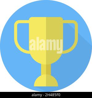 Golden cup, illustration, vector, on a white background. Stock Vector