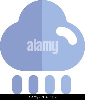 Rain cloud, illustration, vector, on a white background. Stock Vector