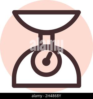 Parcel weight, illustration, vector, on a white background. Stock Vector