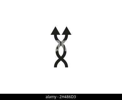 Vector illustration. Flat design. Arrow, two way direction icon Vector Stock Vector