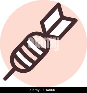 Dart toy, illustration, vector, on a white background. Stock Vector
