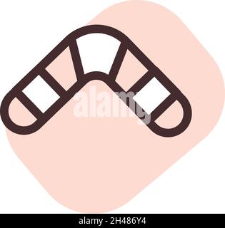 Boomerang toy, illustration, vector, on a white background. Stock Vector