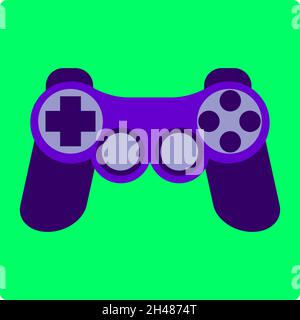 Purple controller, illustration, vector, on a white background. Stock Vector