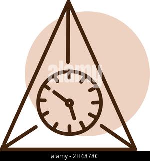 Table clock vector icon isolated on transparent background, Table clock ...