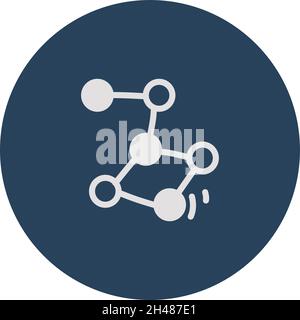 Space molecule, illustration, vector, on a white background. Stock Vector