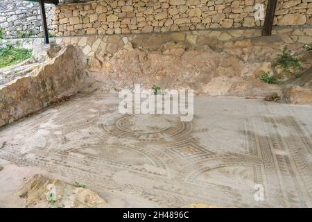 Lappa Mosaike, Bergdorf Argiroupoli, Kreta, Griechenland Stock Photo