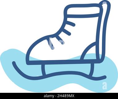 Winter skates, illustration, vector, on a white background. Stock Vector