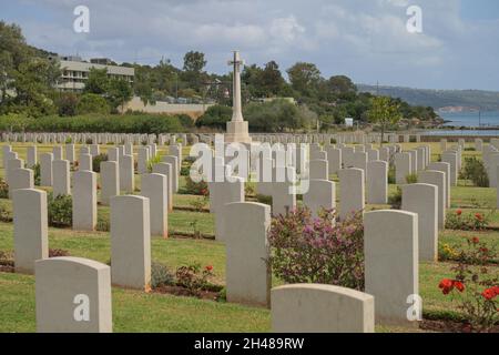 Britischer Soldatenfriedhof Souda Bay War Cemetery, Souda, Kreta, Griechenland Stock Photo