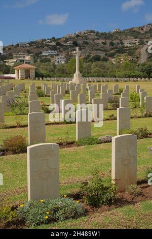 Britischer Soldatenfriedhof Souda Bay War Cemetery, Souda, Kreta, Griechenland Stock Photo