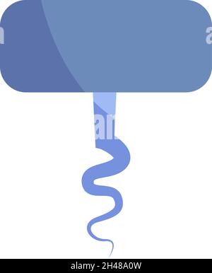 Winery corkscrew, illustration, vector, on a white background. Stock Vector