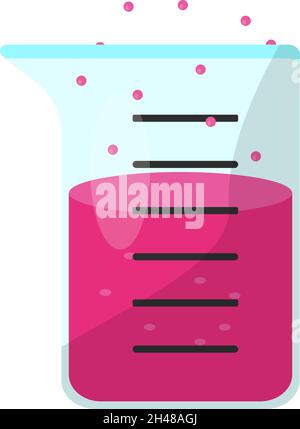 Empty glass beaker on white Stock Vector Image & Art - Alamy