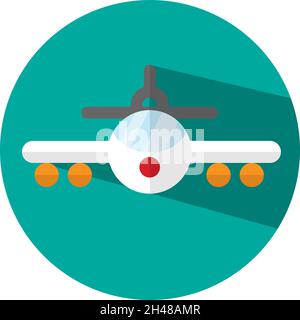 Big airplane, illustration, vector, on a white background. Stock Vector