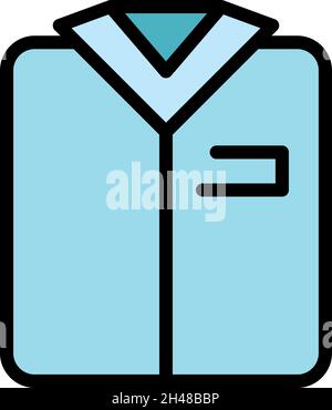 Clear shirt icon. Outline clear shirt vector icon color flat isolated Stock Vector