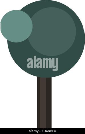 Cyan abstract tree, illustration, vector, on a white background. Stock Vector