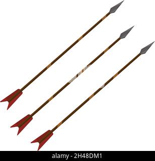 Sharp arrows, illustration, vector on a white background. Stock Vector