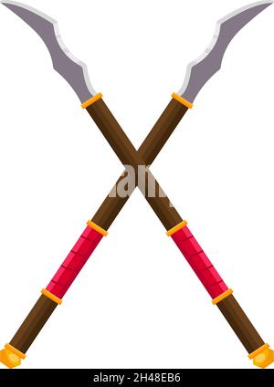 Sharp spears, illustration, vector on a white background. Stock Vector