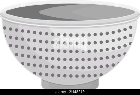 Colander, illustration, vector on a white background. Stock Vector