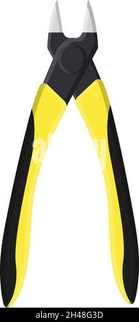 Cable cutter, illustration, vector on a white background. Stock Vector