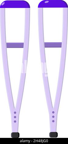 Crutches, illustration, vector on a white background. Stock Vector