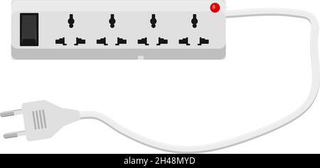 Extension board, illustration, vector on a white background. Stock Vector