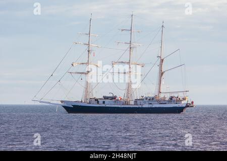 The Tall Ships Leave Melbourne Australia Stock Photo