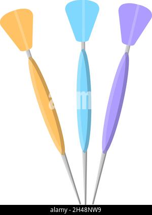 Long dart arrow, illustration, vector on a white background. Stock Vector