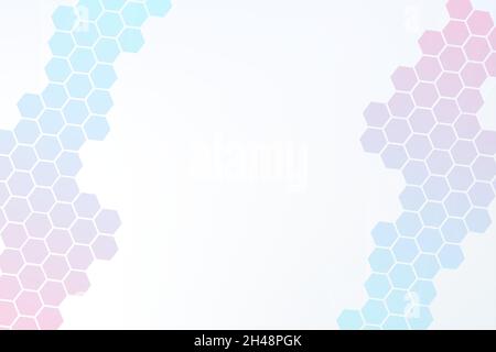 Modern futuristic background of the scientific hexagonal pattern. Virtual abstract background with particle, molecule structure for medical Stock Vector