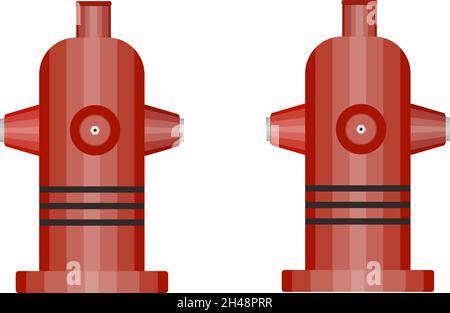 Street fire hydrant, illustration, vector on a white background. Stock Vector