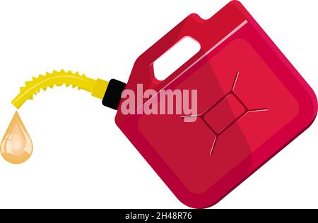 Gas can, illustration, vector on a white background. Stock Vector