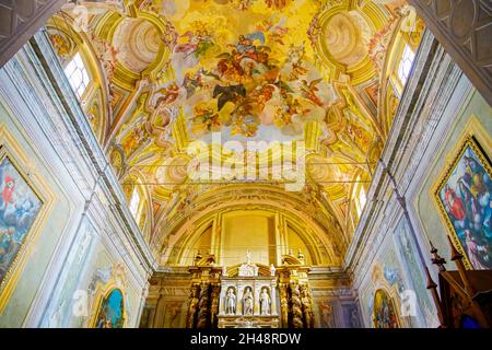 San Carlo Borromeo (now of the Blessed Sacrament) chapel in Cathedral of San Lorenzo in Alba. The cathedral is located in the eastern sector of the an Stock Photo