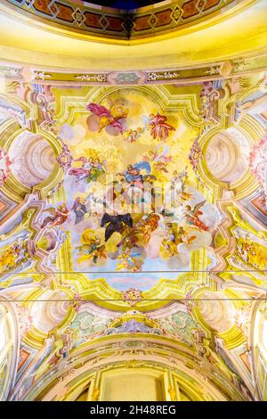 San Carlo Borromeo (now of the Blessed Sacrament) chapel in Cathedral of San Lorenzo in Alba. The cathedral is located in the eastern sector of the an Stock Photo