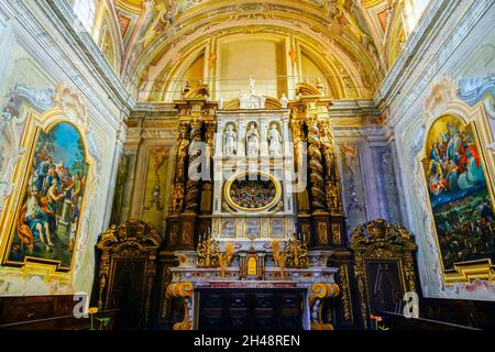 San Carlo Borromeo (now of the Blessed Sacrament) chapel in Cathedral of San Lorenzo in Alba. The cathedral is located in the eastern sector of the an Stock Photo