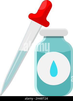 Eyedropper, illustration, vector on a white background. Stock Vector