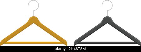 Clothes hanger, illustration, vector on a white background. Stock Vector