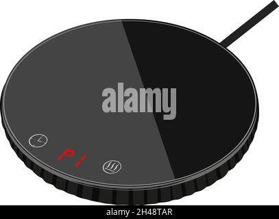 Tocuh induction, illustration, vector on a white background. Stock Vector