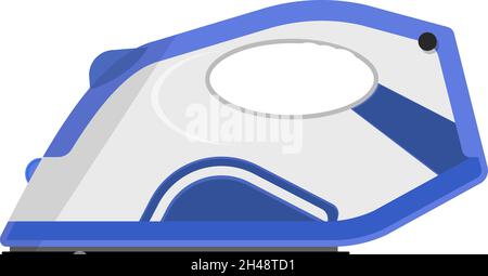 Blue iron, illustration, vector on a white background. Stock Vector