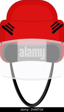 Fireman helmet, illustration, vector on a white background. Stock Vector