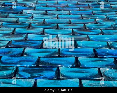 blue glass bricks, abstract illustration - stock illustration Stock Photo