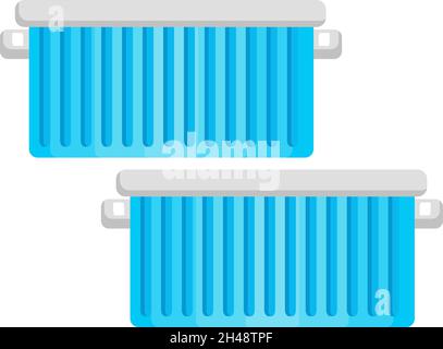 Big ice box, illustration, vector on a white background. Stock Vector