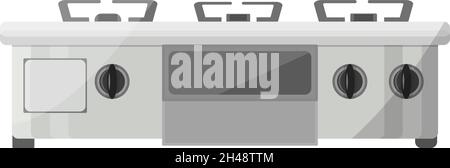 Gas stove, illustration, vector on a white background. Stock Vector