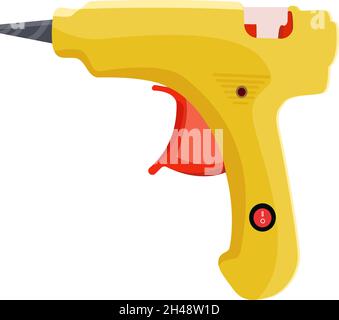 Glue gun, illustration, vector on a white background. Stock Vector