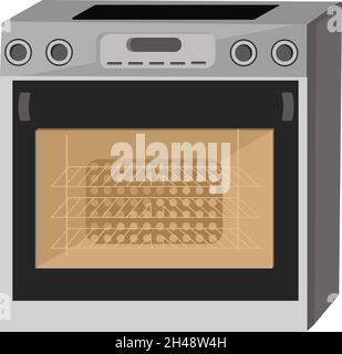 Kitchen oven, illustration, vector on a white background. Stock Vector