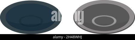 Two plates, illustration, vector on a white background. Stock Vector