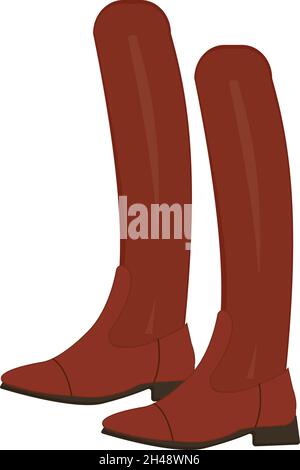 Horse riding shoes, illustration, vector on a white background. Stock Vector