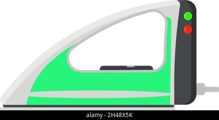 Clothing iron, illustration, vector on a white background. Stock Vector