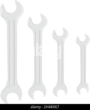 Rench tool, illustration, vector on a white background. Stock Vector