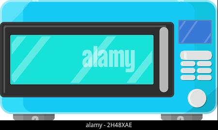 Kitchen microwave, illustration, vector on a white background. Stock Vector
