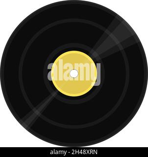 Music vinyl, illustration, vector on a white background. Stock Vector