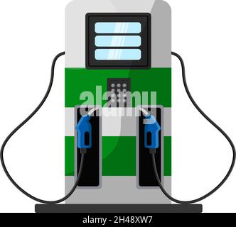 Petrol pump, illustration, vector on a white background. Stock Vector
