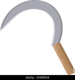 Sickle tool, illustration, vector on a white background. Stock Vector